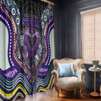 Melbourne Storm Window Curtain The Scream of Lightning Eyes - Indigenous Dot Ripping Effect