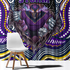 Melbourne Storm Window Curtain The Scream of Lightning Eyes - Indigenous Dot Ripping Effect