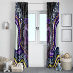 Melbourne Storm Window Curtain The Scream of Lightning Eyes - Indigenous Dot Ripping Effect