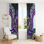 Melbourne Storm Window Curtain The Scream of Lightning Eyes - Indigenous Dot Ripping Effect