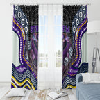 Melbourne Storm Window Curtain The Scream of Lightning Eyes - Indigenous Dot Ripping Effect