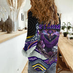 Melbourne Storm Women Casual Shirt The Scream of Lightning Eyes - Indigenous Dot Ripping Effect