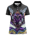 Melbourne Storm Women Polo Shirt The Scream of Lightning Eyes - Indigenous Dot Ripping Effect