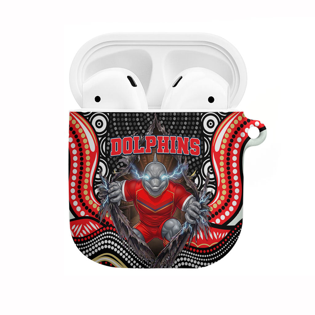 Dolphins AirPods Case The Scream of Lightning Eyes - Indigenous Dot Ripping Effect