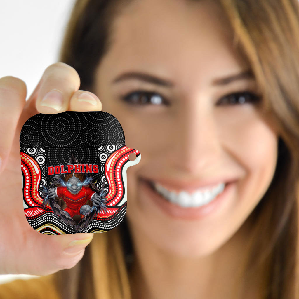 Dolphins AirPods Case The Scream of Lightning Eyes - Indigenous Dot Ripping Effect