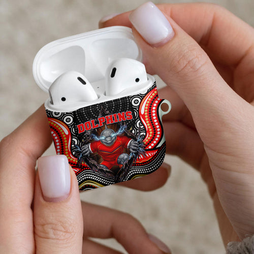 Dolphins AirPods Case The Scream of Lightning Eyes - Indigenous Dot Ripping Effect