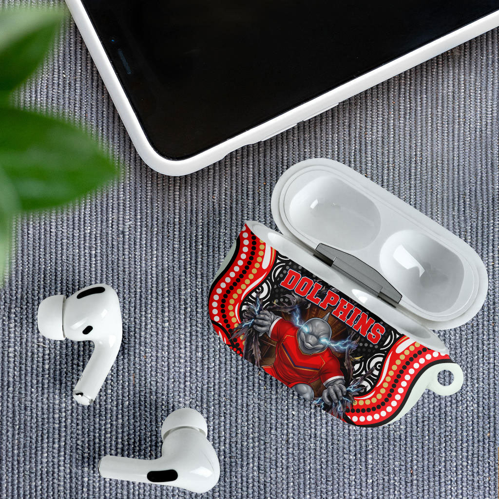 Dolphins AirPods Case The Scream of Lightning Eyes - Indigenous Dot Ripping Effect