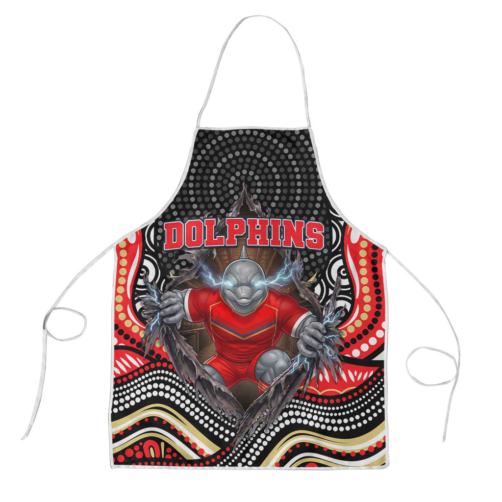 Dolphins Apron The Scream of Lightning Eyes - Indigenous Dot Ripping Effect