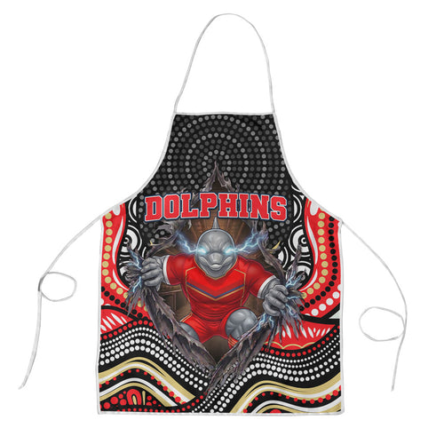 Dolphins Apron The Scream of Lightning Eyes - Indigenous Dot Ripping Effect