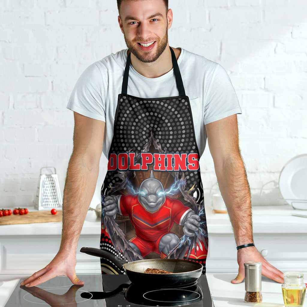 Dolphins Apron The Scream of Lightning Eyes - Indigenous Dot Ripping Effect