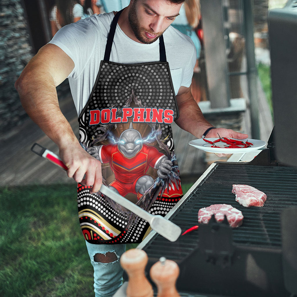 Dolphins Apron The Scream of Lightning Eyes - Indigenous Dot Ripping Effect