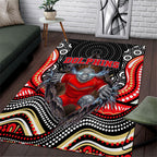 Dolphins Area Rug The Scream of Lightning Eyes - Indigenous Dot Ripping Effect