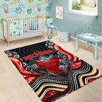 Dolphins Area Rug The Scream of Lightning Eyes - Indigenous Dot Ripping Effect