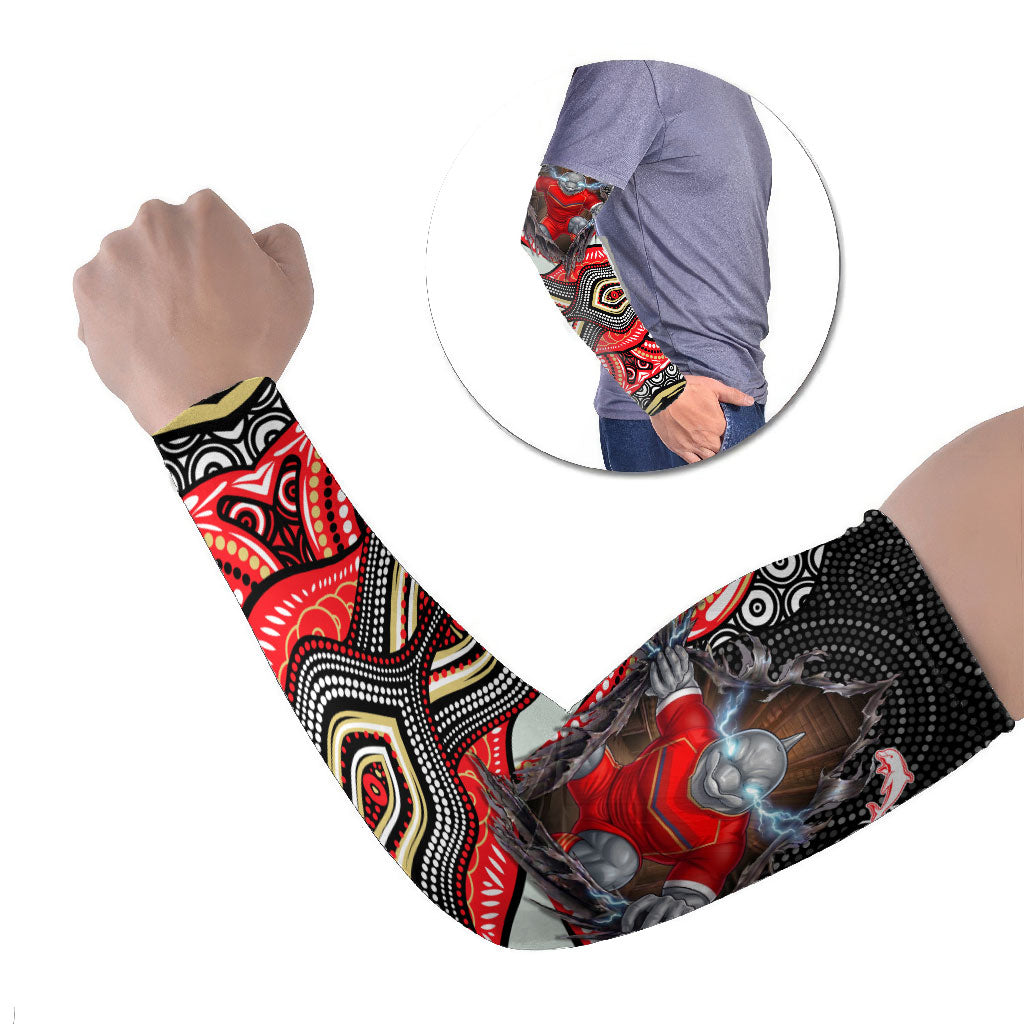 Dolphins Arm Sleeves The Scream of Lightning Eyes - Indigenous Dot Ripping Effect