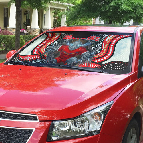 Dolphins Auto Sun Shade The Scream of Lightning Eyes - Indigenous Dot Ripping Effect