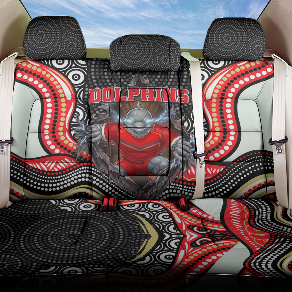 Dolphins Back Car Seat Cover The Scream of Lightning Eyes - Indigenous Dot Ripping Effect