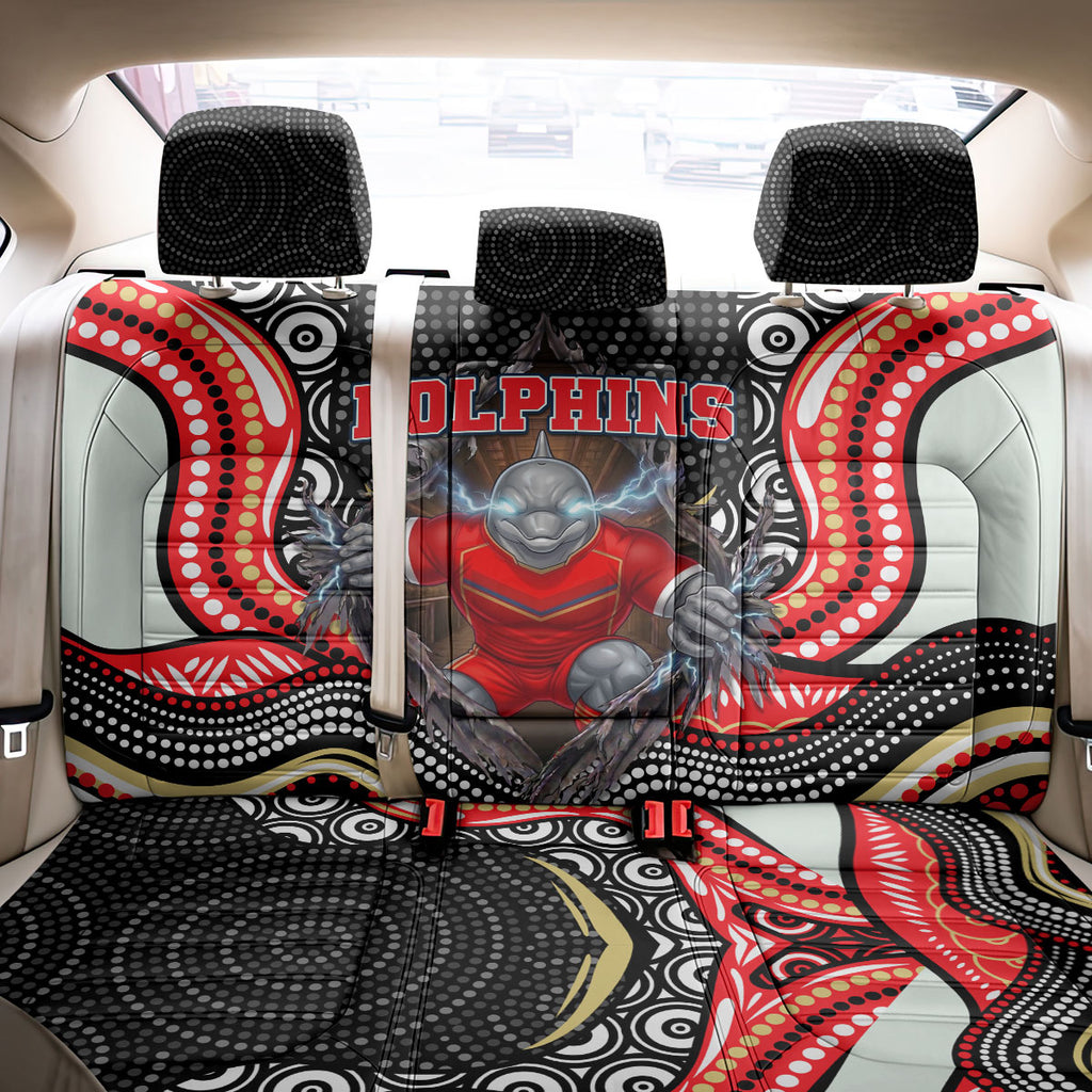 Dolphins Back Car Seat Cover The Scream of Lightning Eyes - Indigenous Dot Ripping Effect
