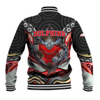 Dolphins Baseball Jacket The Scream of Lightning Eyes - Indigenous Dot Ripping Effect