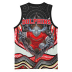 Dolphins Basketball Jersey The Scream of Lightning Eyes - Indigenous Dot Ripping Effect