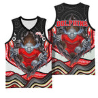 Dolphins Basketball Jersey The Scream of Lightning Eyes - Indigenous Dot Ripping Effect