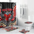 Dolphins Bathroom Set The Scream of Lightning Eyes - Indigenous Dot Ripping Effect