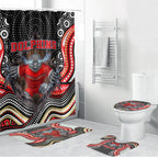 Dolphins Bathroom Set The Scream of Lightning Eyes - Indigenous Dot Ripping Effect