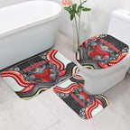 Dolphins Bathroom Set The Scream of Lightning Eyes - Indigenous Dot Ripping Effect