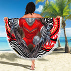 Dolphins Beach Blanket The Scream of Lightning Eyes - Indigenous Dot Ripping Effect