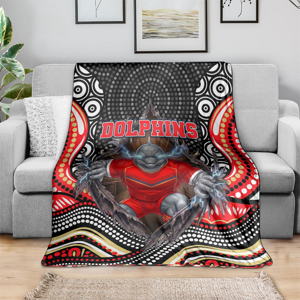 Dolphins Blanket The Scream of Lightning Eyes - Indigenous Dot Ripping Effect