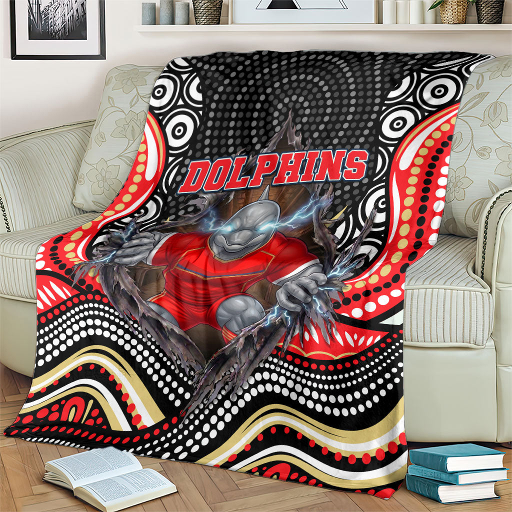 Dolphins Blanket The Scream of Lightning Eyes - Indigenous Dot Ripping Effect