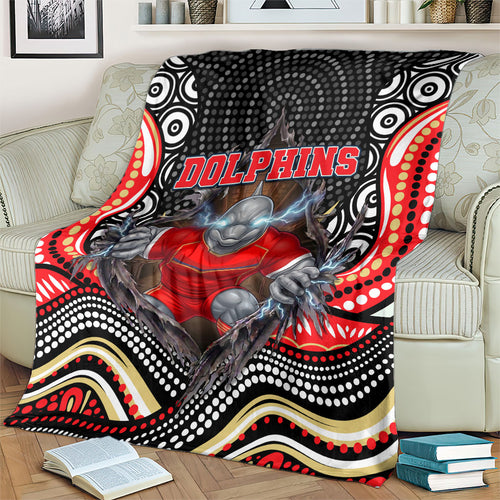 Dolphins Blanket The Scream of Lightning Eyes - Indigenous Dot Ripping Effect