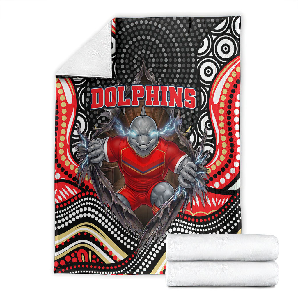 Dolphins Blanket The Scream of Lightning Eyes - Indigenous Dot Ripping Effect