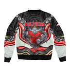 Dolphins Bomber Jacket The Scream of Lightning Eyes - Indigenous Dot Ripping Effect
