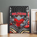 Dolphins Canvas Wall Art The Scream of Lightning Eyes - Indigenous Dot Ripping Effect