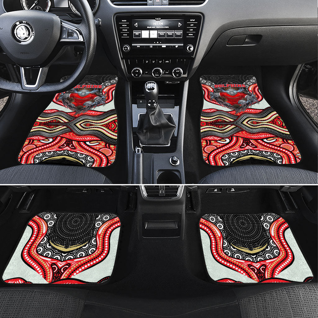 Dolphins Car Mats The Scream of Lightning Eyes - Indigenous Dot Ripping Effect