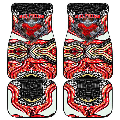 Dolphins Car Mats The Scream of Lightning Eyes - Indigenous Dot Ripping Effect