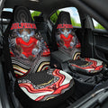 Dolphins Car Seat Cover The Scream of Lightning Eyes - Indigenous Dot Ripping Effect