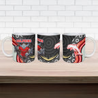 Dolphins Ceramic Mug The Scream of Lightning Eyes - Indigenous Dot Ripping Effect