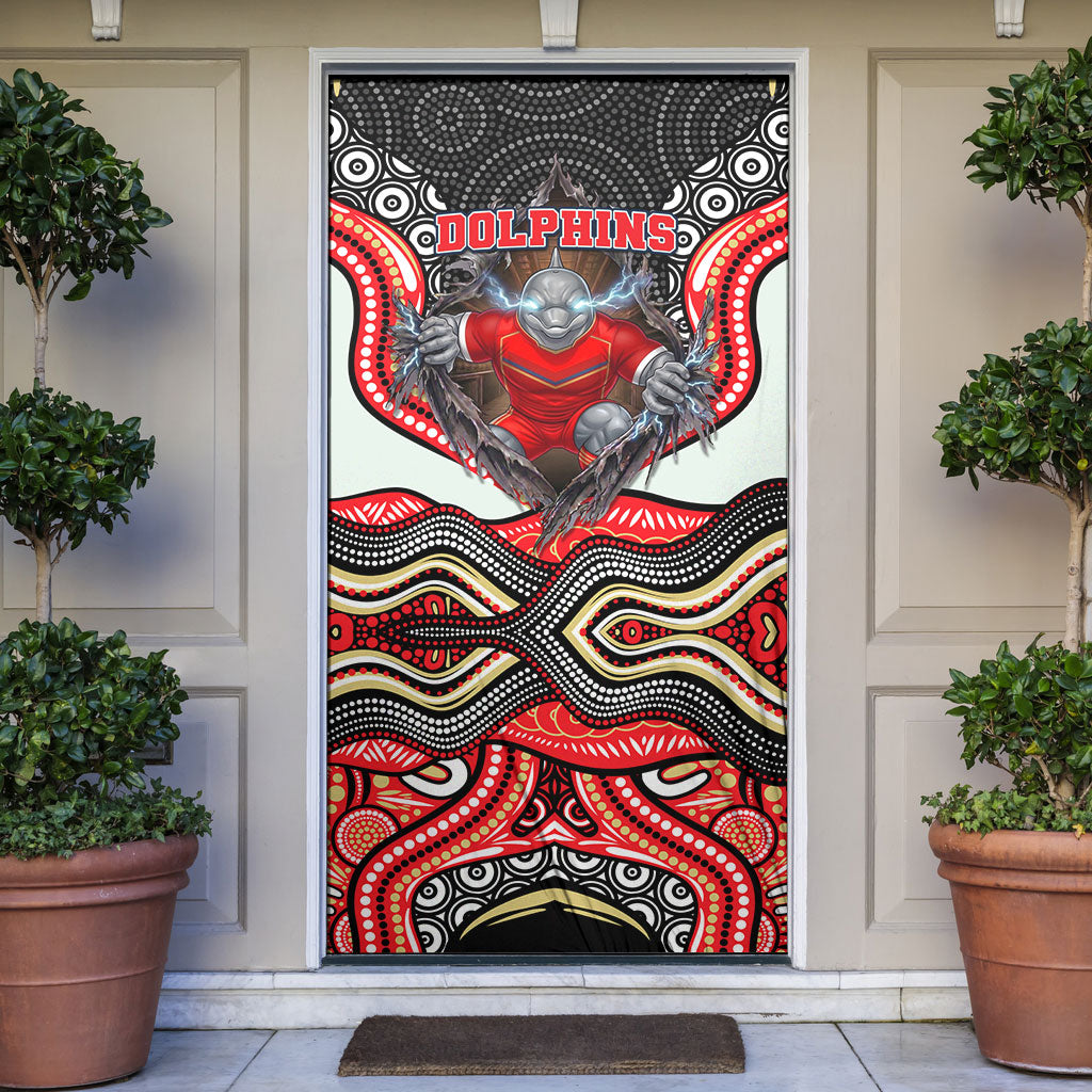Dolphins Door Cover The Scream of Lightning Eyes - Indigenous Dot Ripping Effect
