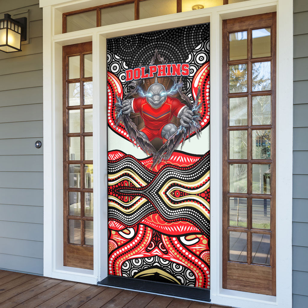 Dolphins Door Cover The Scream of Lightning Eyes - Indigenous Dot Ripping Effect