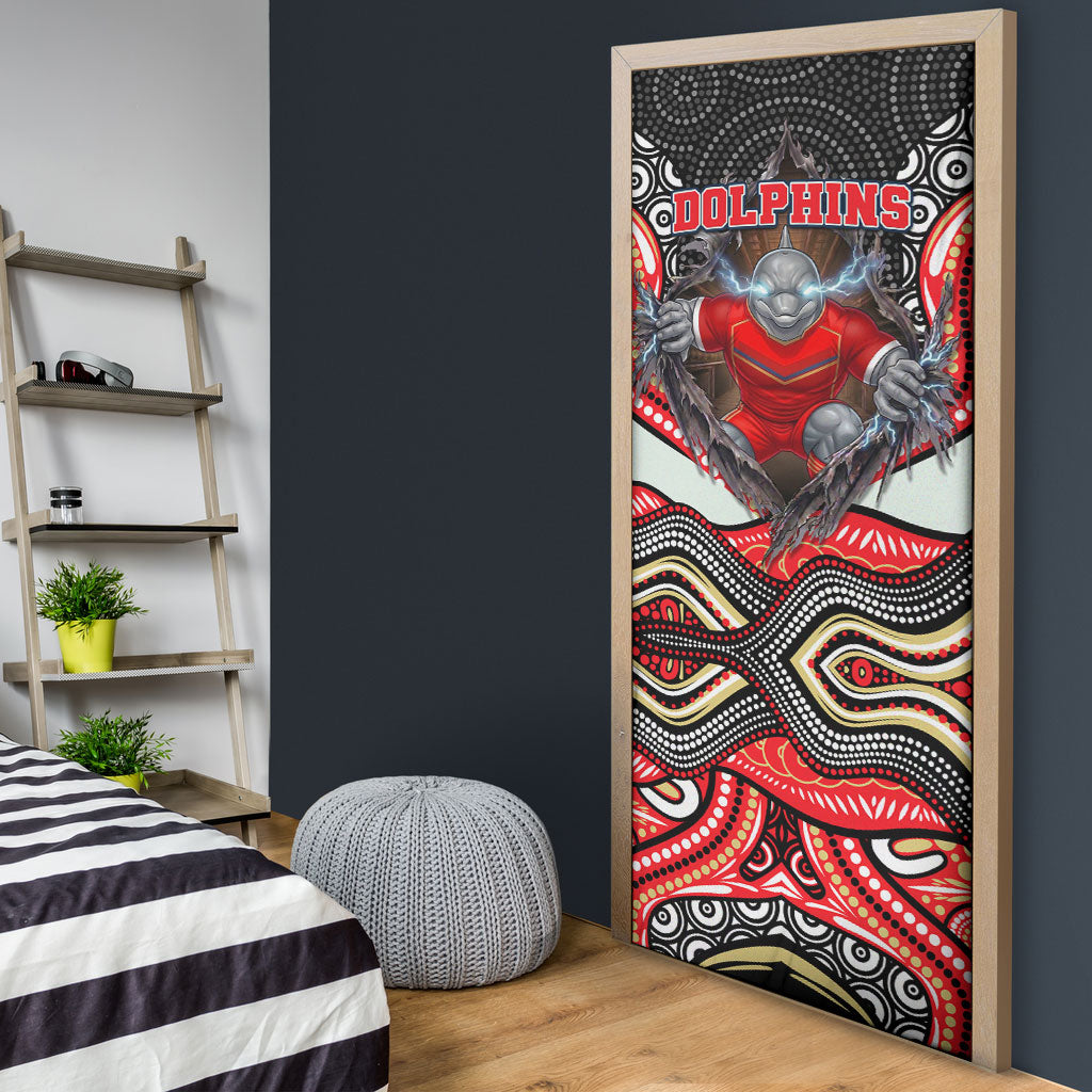 Dolphins Door Cover The Scream of Lightning Eyes - Indigenous Dot Ripping Effect