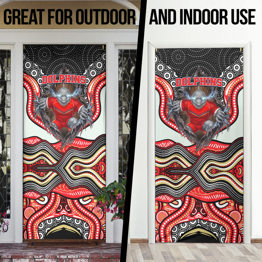 Dolphins Door Cover The Scream of Lightning Eyes - Indigenous Dot Ripping Effect
