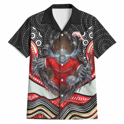 Dolphins Hawaiian Shirt The Scream of Lightning Eyes - Indigenous Dot Ripping Effect