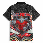 Dolphins Hawaiian Shirt The Scream of Lightning Eyes - Indigenous Dot Ripping Effect