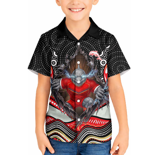 Dolphins Hawaiian Shirt The Scream of Lightning Eyes - Indigenous Dot Ripping Effect