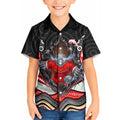 Dolphins Kid Hawaiian Shirt The Scream of Lightning Eyes - Indigenous Dot Ripping Effect