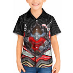 Dolphins Kid Hawaiian Shirt The Scream of Lightning Eyes - Indigenous Dot Ripping Effect