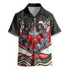Dolphins Kid Hawaiian Shirt The Scream of Lightning Eyes - Indigenous Dot Ripping Effect