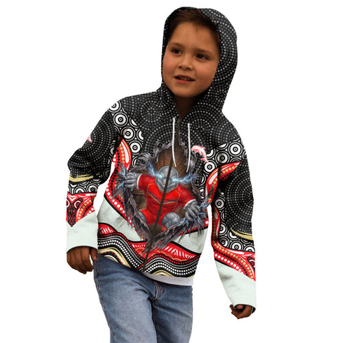 Dolphins Kid Hoodie The Scream of Lightning Eyes - Indigenous Dot Ripping Effect