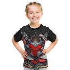 Dolphins Kid T Shirt The Scream of Lightning Eyes - Indigenous Dot Ripping Effect